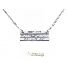 PIANEGONDA collana argento con piastrina referenza CA031014 new 